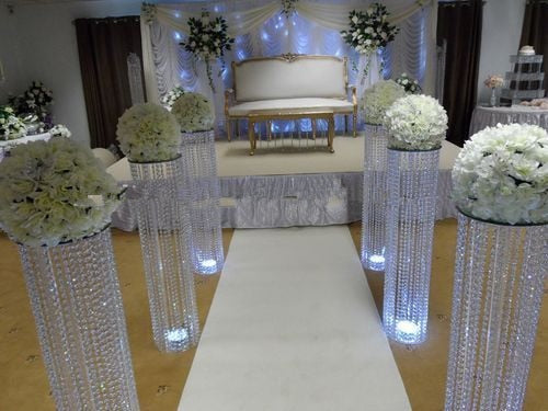 40inch10PCS/Lot WEDDING AISLE DECORATIONS PILLARS decorative columns pedestal pillars for weddings are made from crystals
