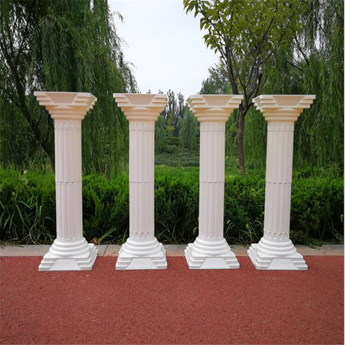 2pcs/lot Party Decorative Roman Columns White Color Plastic Pillars Road Cited Wedding Props