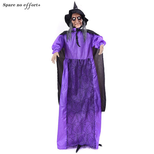 Big Size Standing Hanging Ghost Horror Glowing Witch Halloween Party Scary Tricky Prop Frighten Standing Dolls for Haunted House