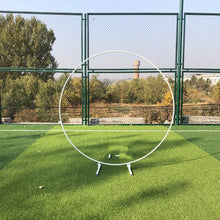 Load image into Gallery viewer, Wedding Props Birthday Party Decor Wrought Iron Circle Round Ring Arch Backdrop Arch Lawn Artificial Flower Row Stand Wall Shelf