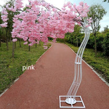 Load image into Gallery viewer, 2.6M height white Artificial Cherry Blossom Tree road lead Wedding Runner Aisle Column Shopping Malls Opened Door Decoration