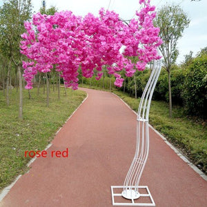 2.6M height white Artificial Cherry Blossom Tree road lead Wedding Runner Aisle Column Shopping Malls Opened Door Decoration
