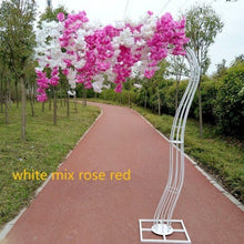 Load image into Gallery viewer, 2.6M height white Artificial Cherry Blossom Tree road lead Wedding Runner Aisle Column Shopping Malls Opened Door Decoration
