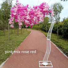 Load image into Gallery viewer, 2.6M height white Artificial Cherry Blossom Tree road lead Wedding Runner Aisle Column Shopping Malls Opened Door Decoration