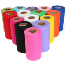 Load image into Gallery viewer, Tulle Roll Spool 6"x100yd Wedding Net Sheer Decor Banner Garland Tassel Chair Bow Sash Diy Tutu Skirt Fabric Gift Craft Wrap hot