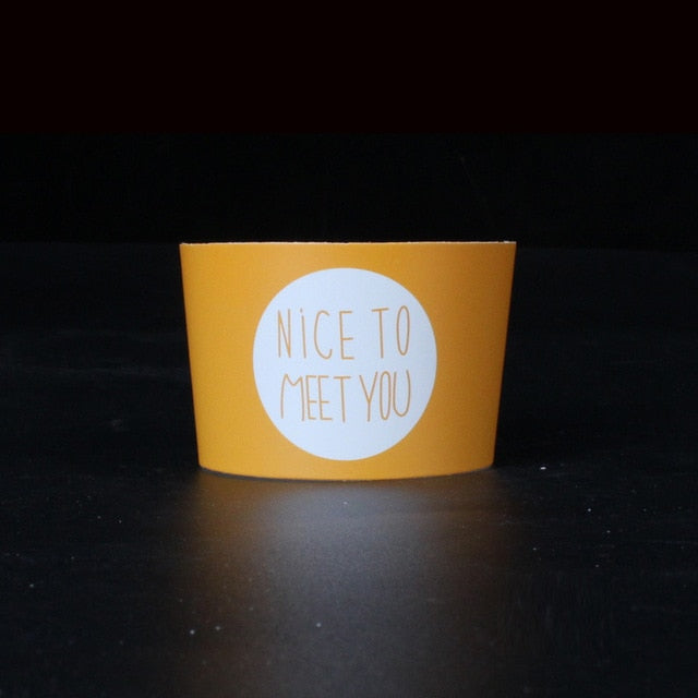 500PCS Disposable Cup Sleeve For Disposable Cups White Cardboard Paper Coffee Tea Juice Cup Sleeve Adjustable Size Customized