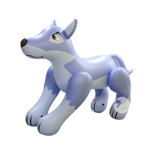 Hongyi Factory Giant Creative Inflatable Cartoon Animal Light Grey Color PVC Inflatable Wolf