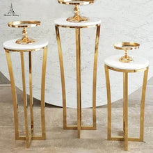 Load image into Gallery viewer, Free shipment 3pcs A Sets  gold cake cake plinth/cake table /party dessert table