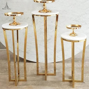Free shipment 3pcs A Sets  gold cake cake plinth/cake table /party dessert table