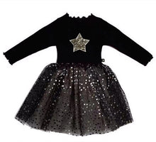 Load image into Gallery viewer, 2019 Toddler Girls Fall Winter Princess Dress For kids Sequins Letter Tutu Dress with Sparkle Stars Xmas Red Sequined Dress