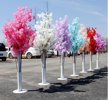 Load image into Gallery viewer, 4Sets 150CM Tall Upscale Artificial Cherry Blossom Tree Runner Aisle Column Road Lead For Wedding T Station Centerpiece Supplies