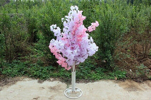 4Sets 150CM Tall Upscale Artificial Cherry Blossom Tree Runner Aisle Column Road Lead For Wedding T Station Centerpiece Supplies