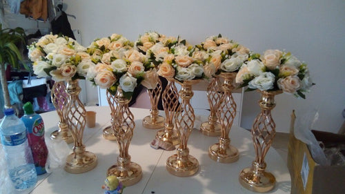 Hot sale wedding centerpieces decoration stand gold flower ball center pieces  for wedding senyu0168