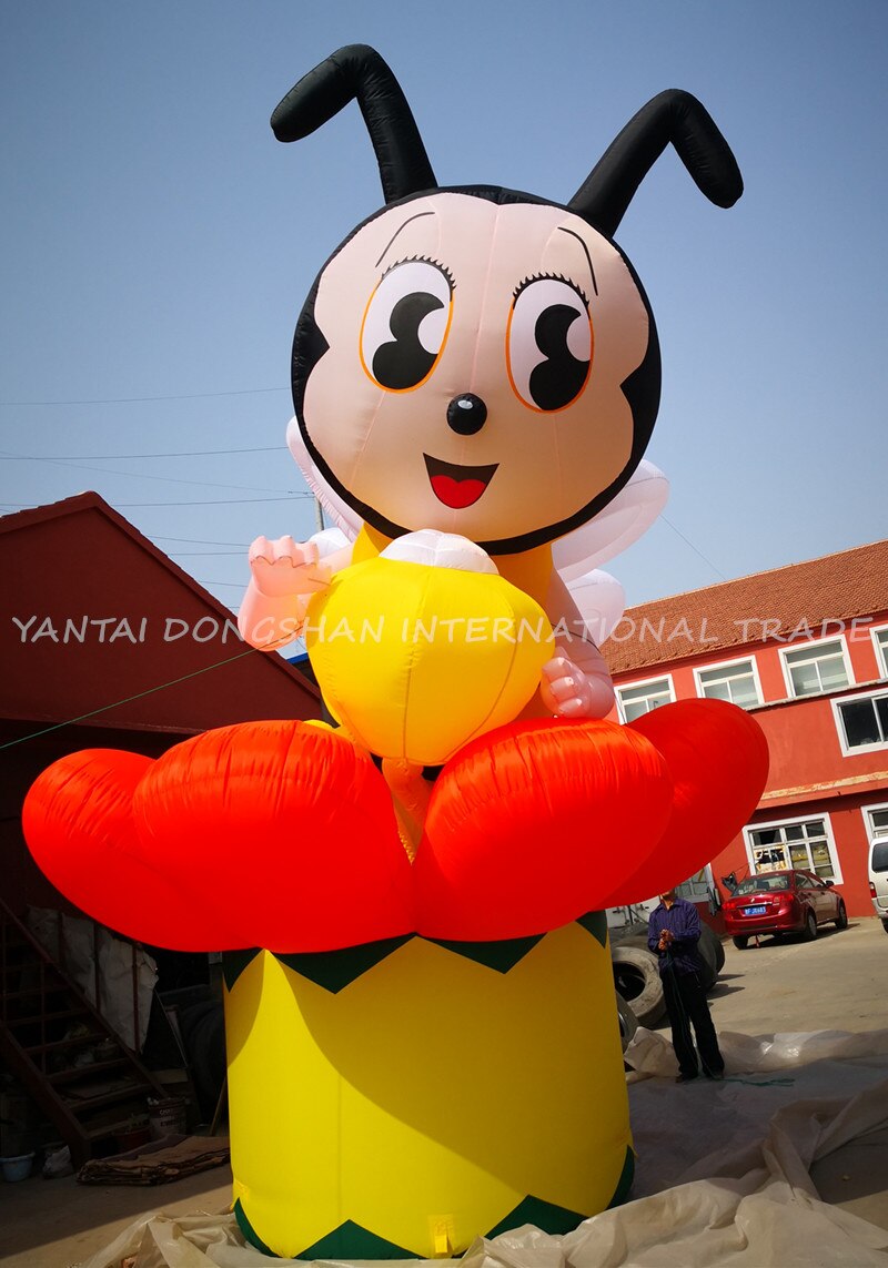 High quality advertising inflatable cartoon bee for event party decoration