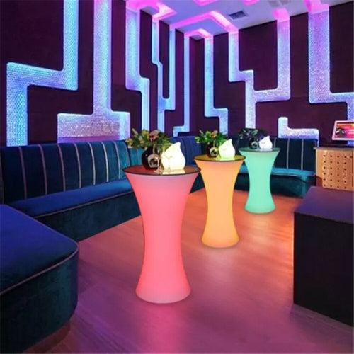 LED Plastic Bar Chair Stool Lighting table Chair Multi Color Changing Luminous Table Chair  wedding decor