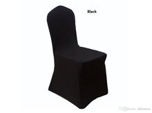 Load image into Gallery viewer, Wolesale hotel hotel chair cover wedding wedding pure color with thick white elastic high-end banquet chair cover free shipping