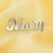 Load image into Gallery viewer, Personalised laser cut gold silver mirror acrylic guest name place cards for wedding party decoration