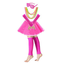Load image into Gallery viewer, Cosplay Tulle Costumes Halloween 80s Lace Headband Earrings Fishnet Gloves Bracelet Necklace Tutu for 80s Party Decoration