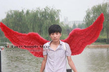 Load image into Gallery viewer, HOT! Fashion wedding party Decoration props Adults large Feather Angel wings Orange purple white black 100cm EMS Free shipping!