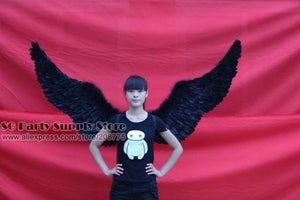 HOT! Fashion wedding party Decoration props Adults large Feather Angel wings Orange purple white black 100cm EMS Free shipping!