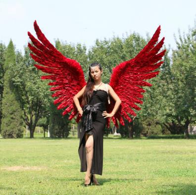 Fashion model catwalk stage performance show large size high quality fashion popular feather angel wing more color choose