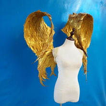 Load image into Gallery viewer, Costumed sexy angel feather wings for wedding Photography Display Party wedding DIY decorations golden silver wing costume