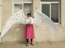 Load image into Gallery viewer, Costumed beautiful cartoon feather angel demon wings for Fashion show Displays wedding shooting props Cosplay game costume