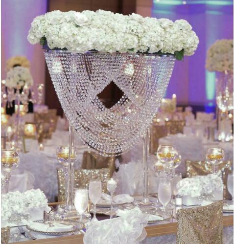 80cm Tall acrylic crystal table centerpiece wedding chandelier flower stand Wedding Decoration 4pcs/lot