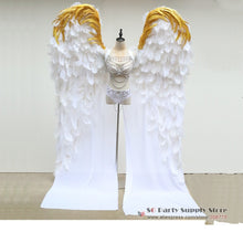 Load image into Gallery viewer, high quaity luxury white Ostrich feather angel wings Wedding home bar DIY decoration props nice shooting props