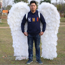 Load image into Gallery viewer, high quaity luxury white Ostrich feather angel wings Wedding home bar DIY decoration props nice shooting props
