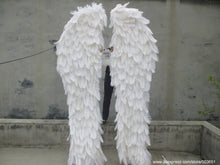 Load image into Gallery viewer, Large size Luxury goods white red Angel wings high quality Ostrich fairy wings for Grand event Halloween Wedding decoration