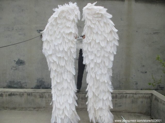 Large size Luxury goods white red Angel wings high quality Ostrich fairy wings for Grand event Halloween Wedding decoration